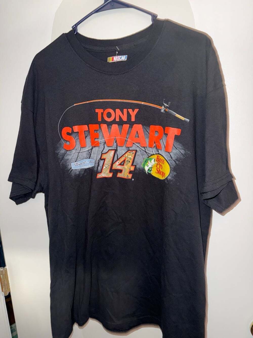 NASCAR Tony Stewart 14 Bass Pro Shops Hooked On Racing T-Shirt XLG